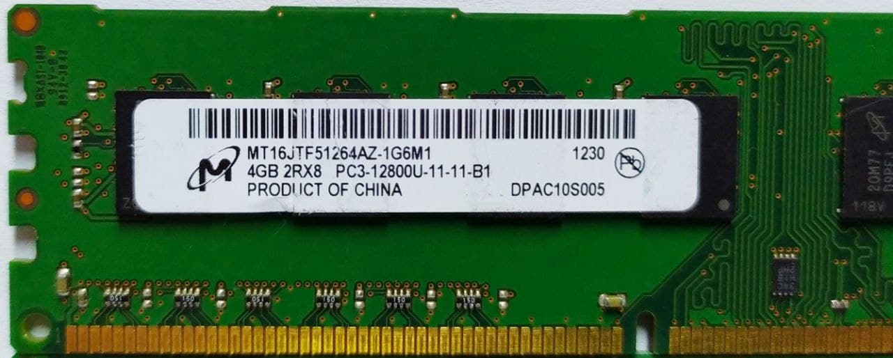 (11-11-B1) Micron 4GB DDR3, 1600Mhz, 2Rx8, MT16JTF51264AZ-1G6M1 - obrazek 2