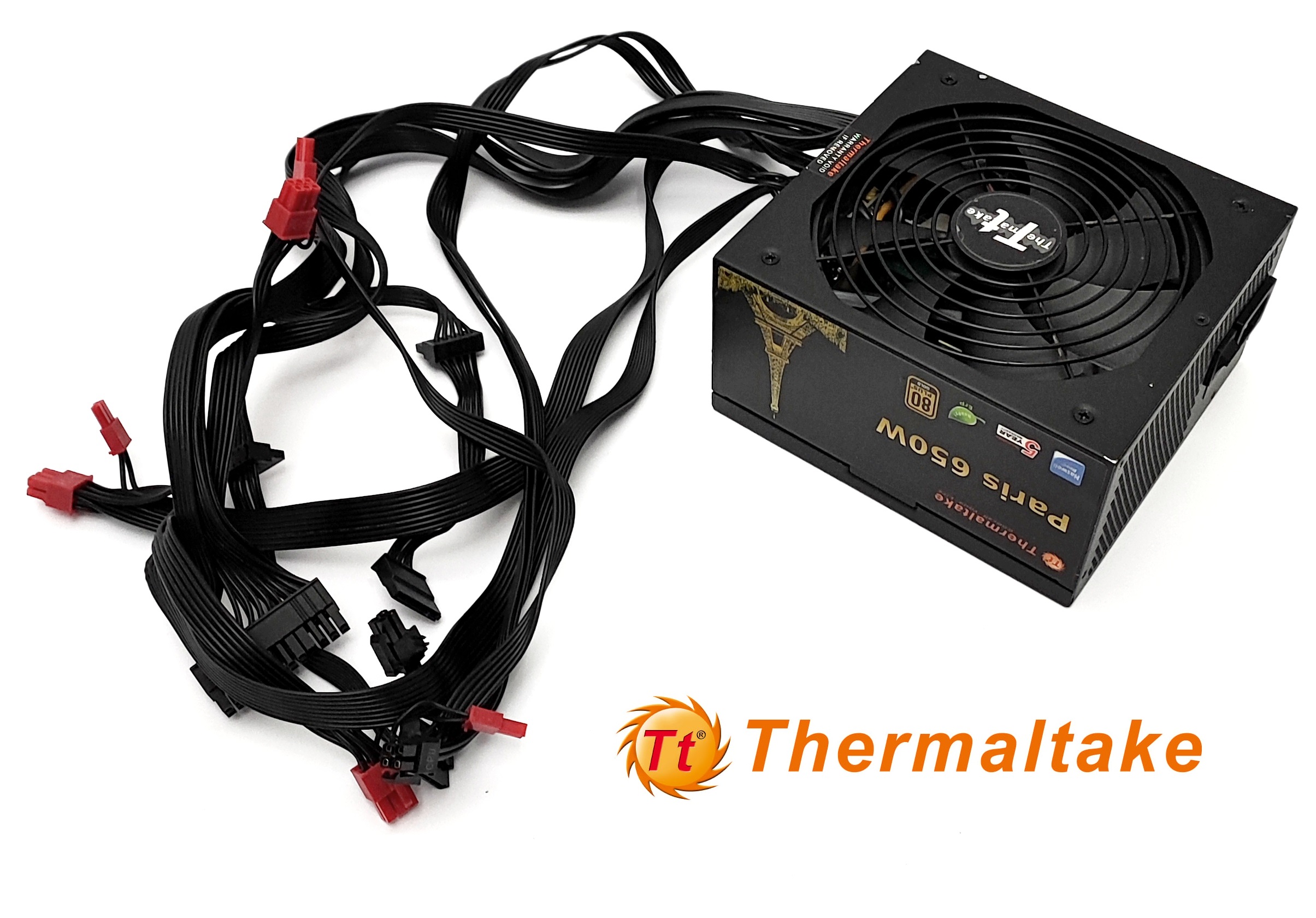 Zasilacz Thermaltake Paris TP-650AH3CCG-B, 650W, 80 Plus Gold, 24-pin ATX(be quiet!) - obrazek 6